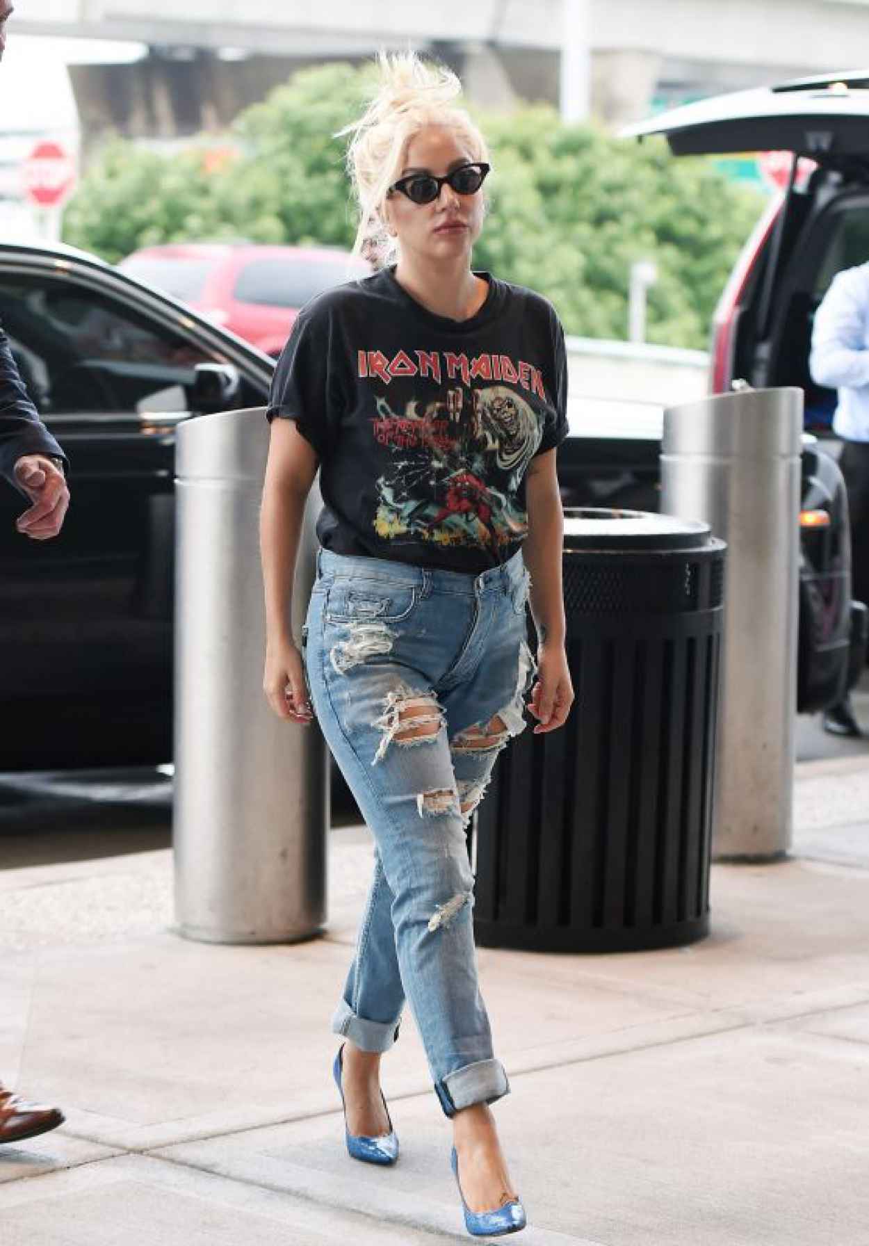 Lady Gaga Airport Style – JFK in NYC, July 2015 – celebsla.com