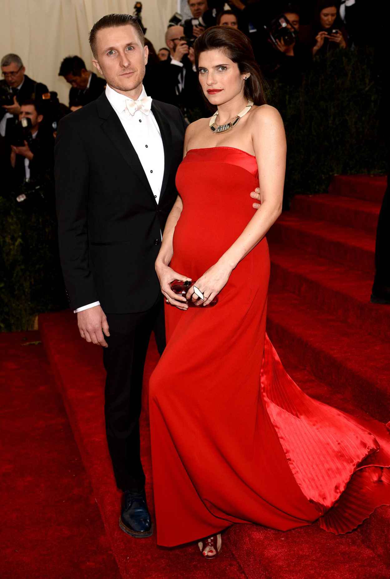 Lake Bell Wearing Tommy Hilfiger Gown 2015 Met Costume Institute Gala