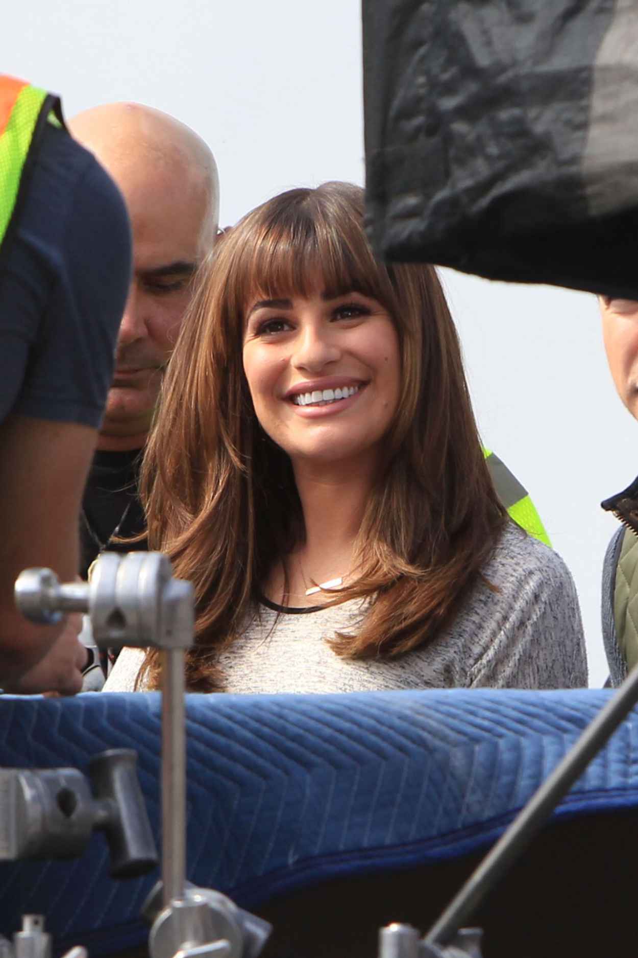 Lea Michele On The Set Of Glee In Los Angeles