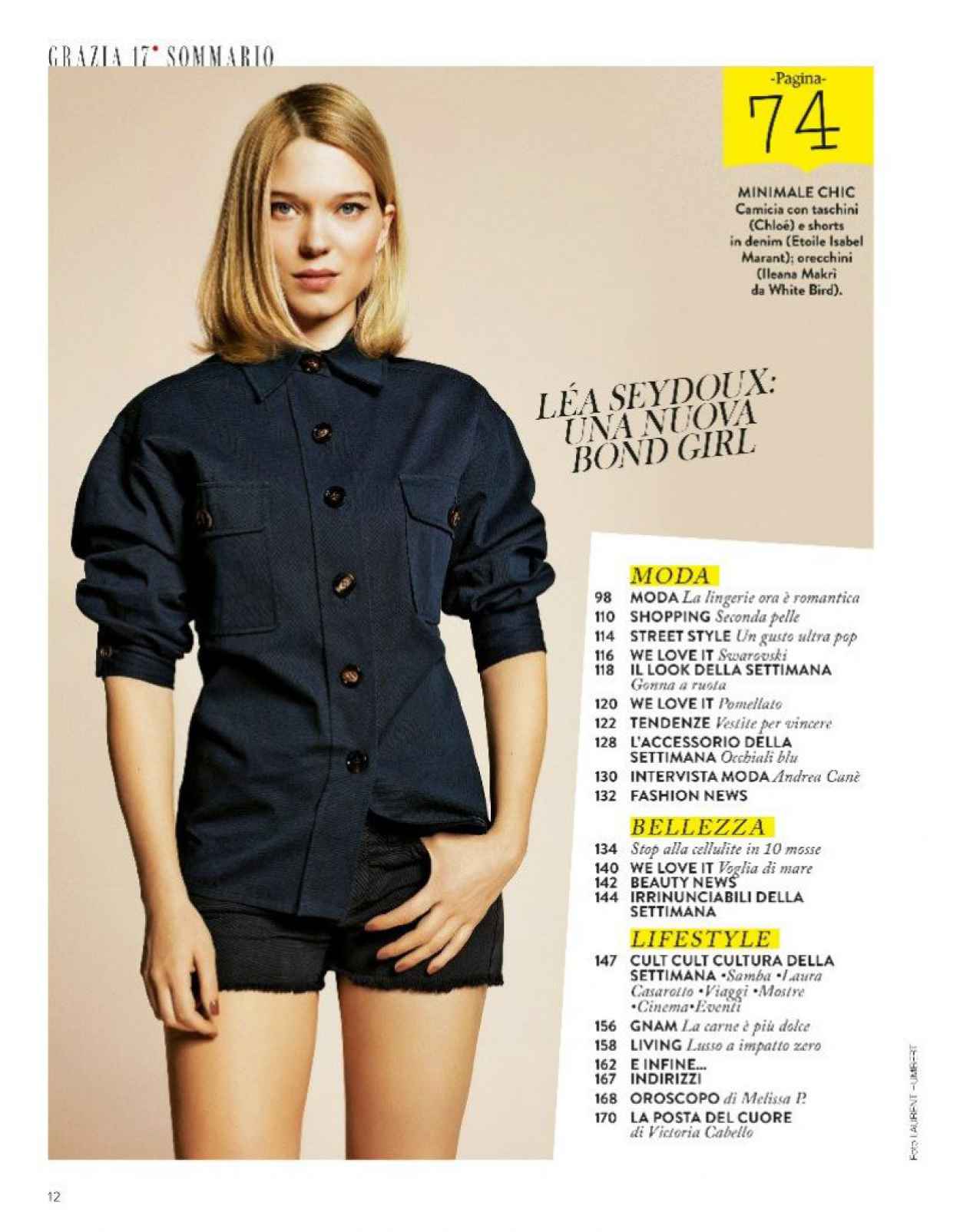 Lea Seydoux Grazia Magazine Italy May 2015 Issue 