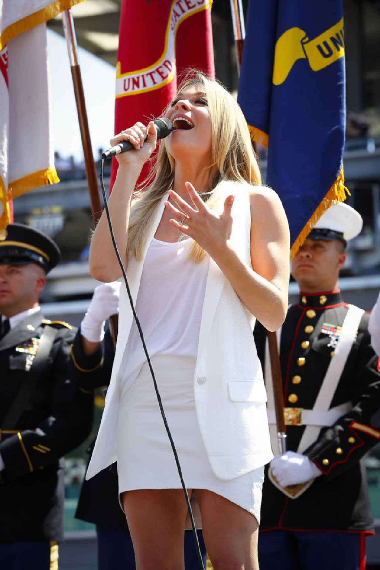 LeAnn Rimes – Singing at the Indy 500 – May 2015 – celebsla.com