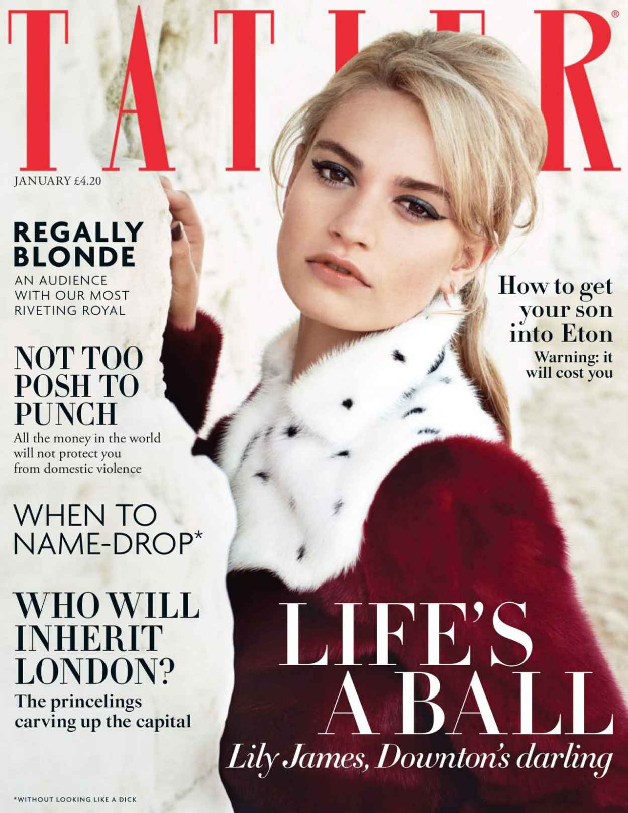 Lily James - TATLER Magazine (UK) - January 2015 Issue-1