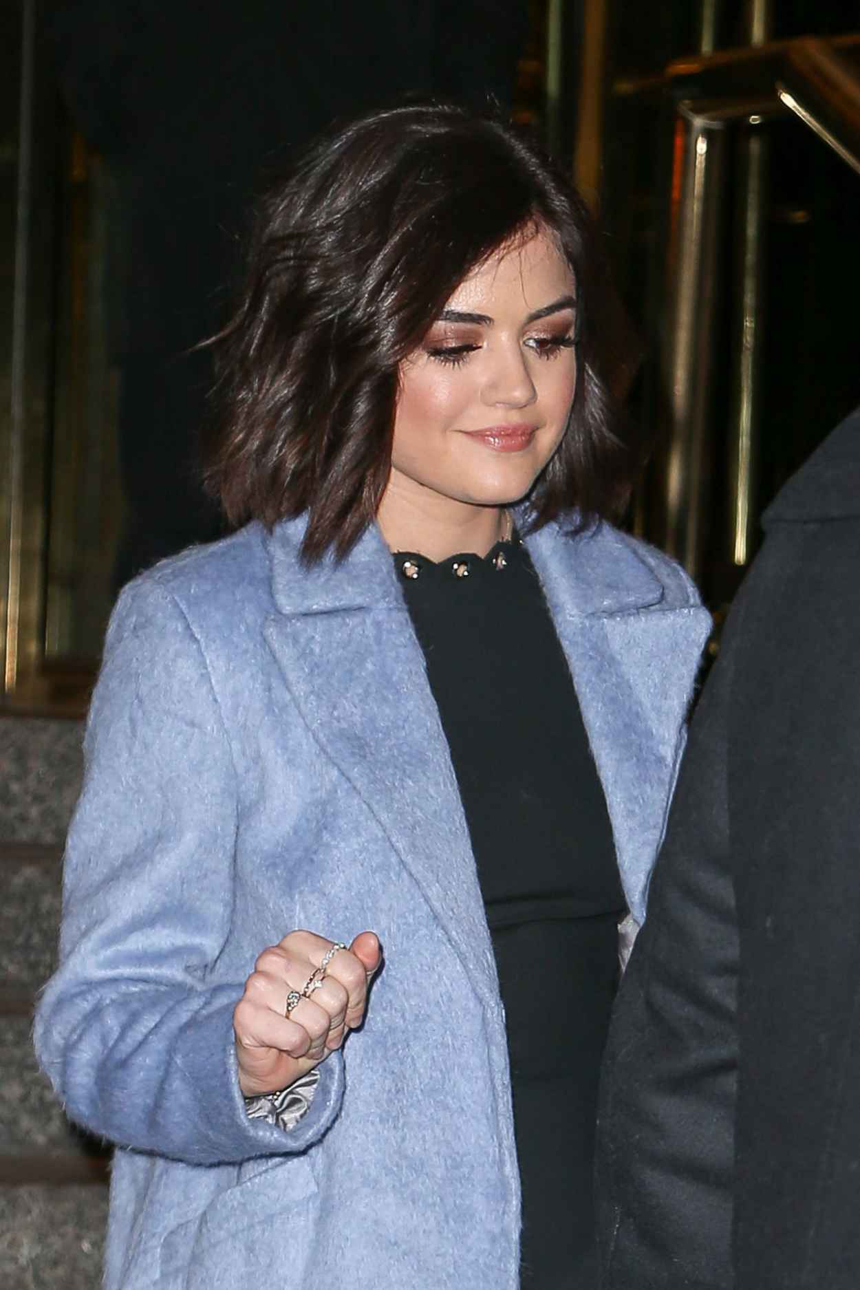 Lucy Hale Arrives At Late Night With Seth Meyers In New York City Jan 2015 3415