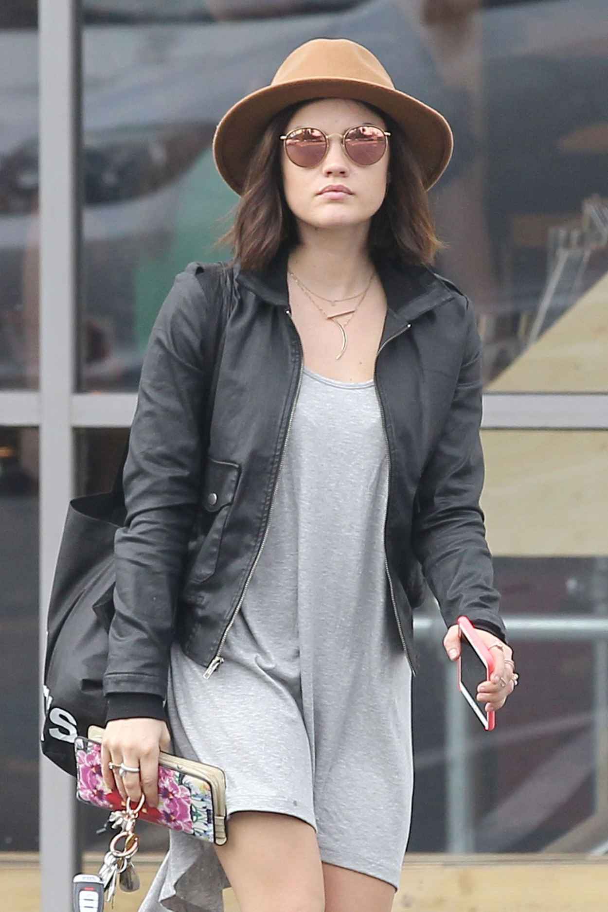 Lucy Hale – Shopping in Los Angeles, January 2015 – celebsla.com