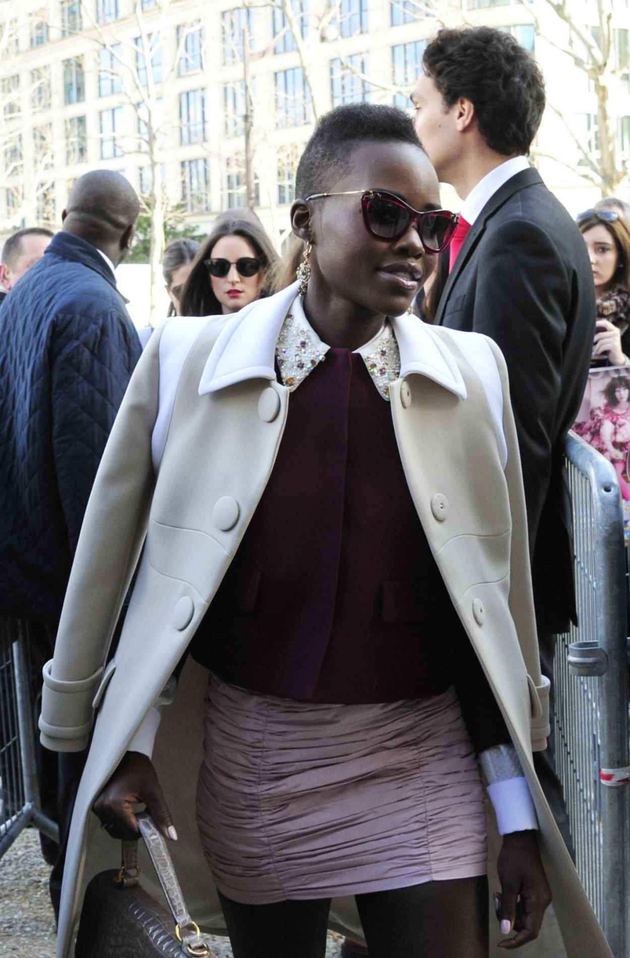 Lupita Nyongo in Paris - Miu Mius Ready to Wear Fall/Winter 2015-2015 Fashion Collection-1