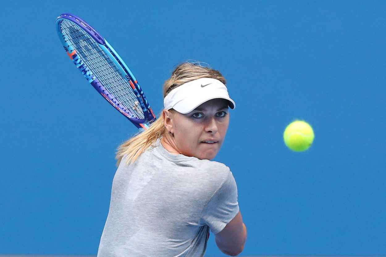 Maria Sharapova – Practice Session in Melbourne, January 2015