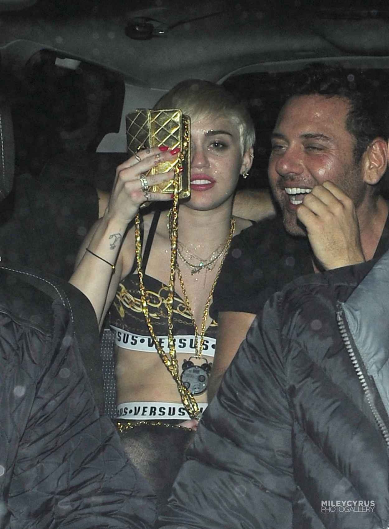 Miley Cyrus Night Out Style – at Madam JoJo Nightclub in London – May