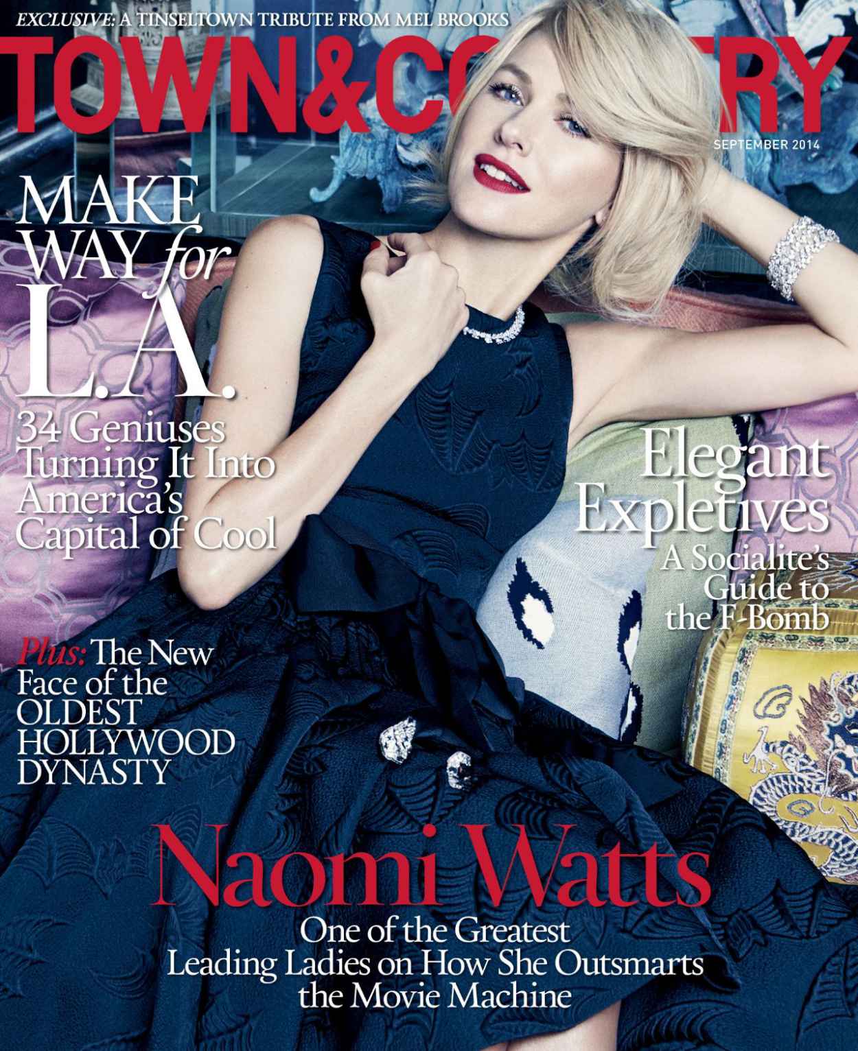 Naomi Watts – Town & Country Magazine – September 2015 Cover – celebsla.com