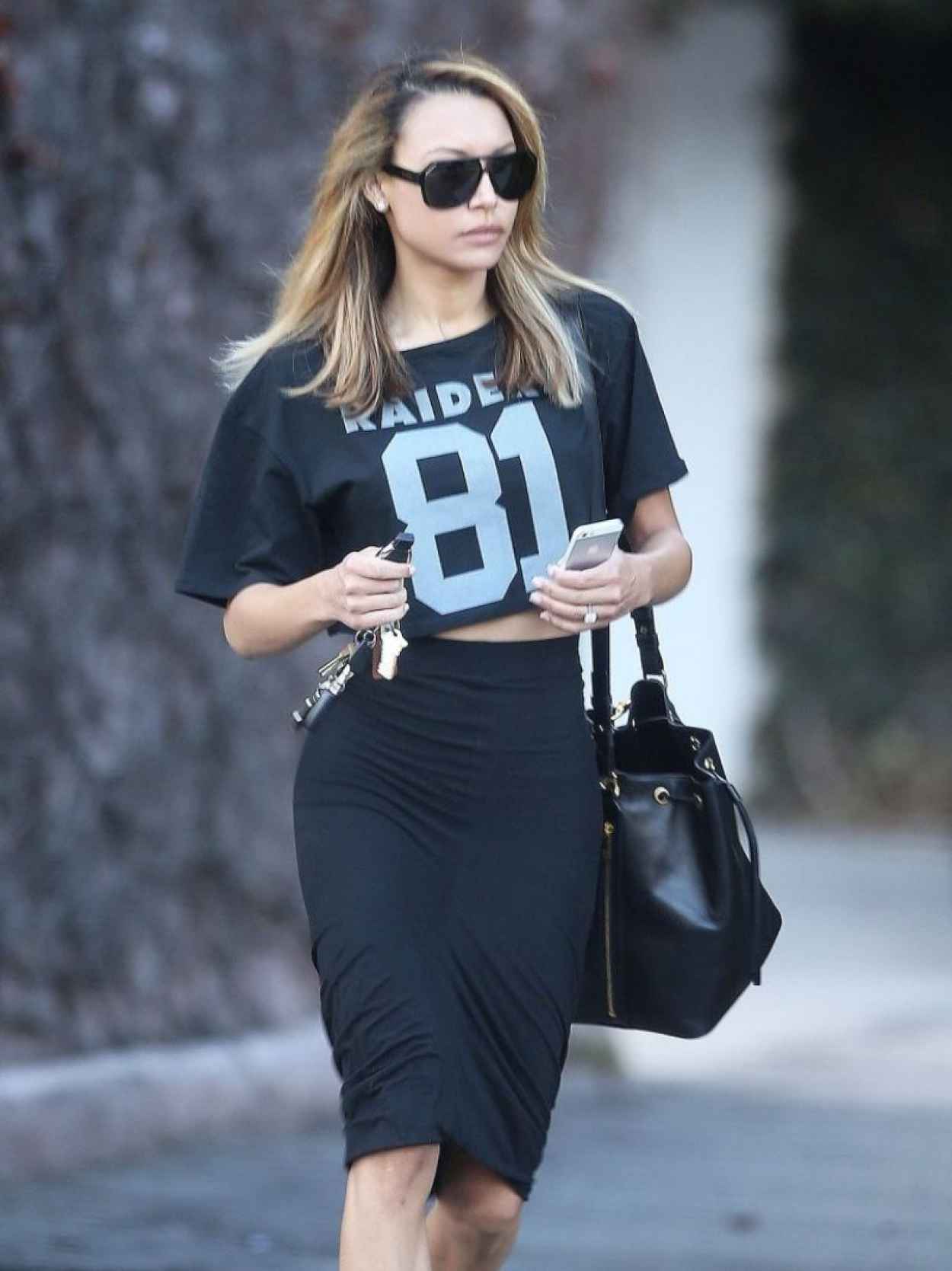 Naya Rivera Street Style – Leaving a studio in West Hollywood – January