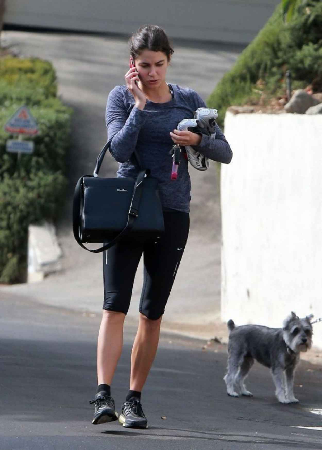 Nikki Reed Street Style - in Tights at a Gym in Studio City-5