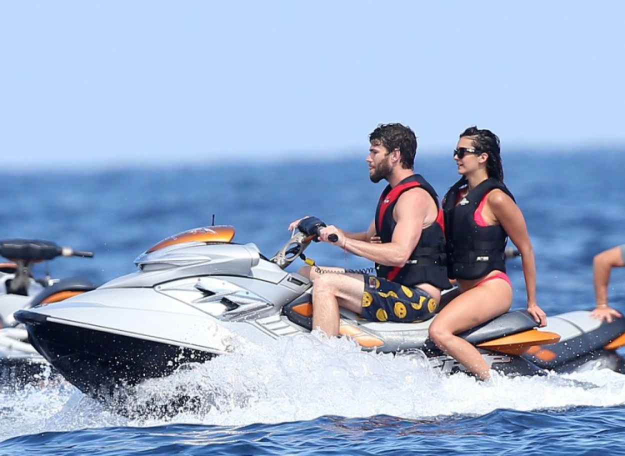 Nina Dobrev – Jet Skiing in Saint Tropez, July 2015 – celebsla.com