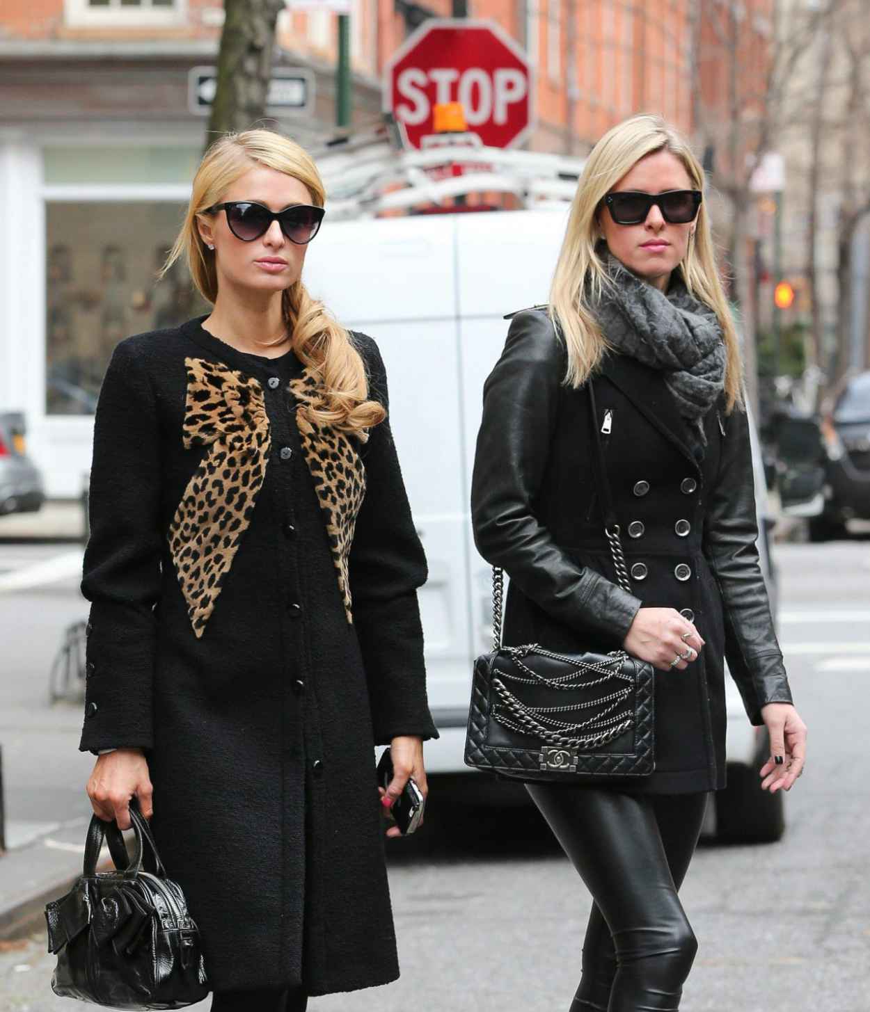Paris Hilton & Nicky Hilton Street Style - Meat Packing District In NY, January 2015-3