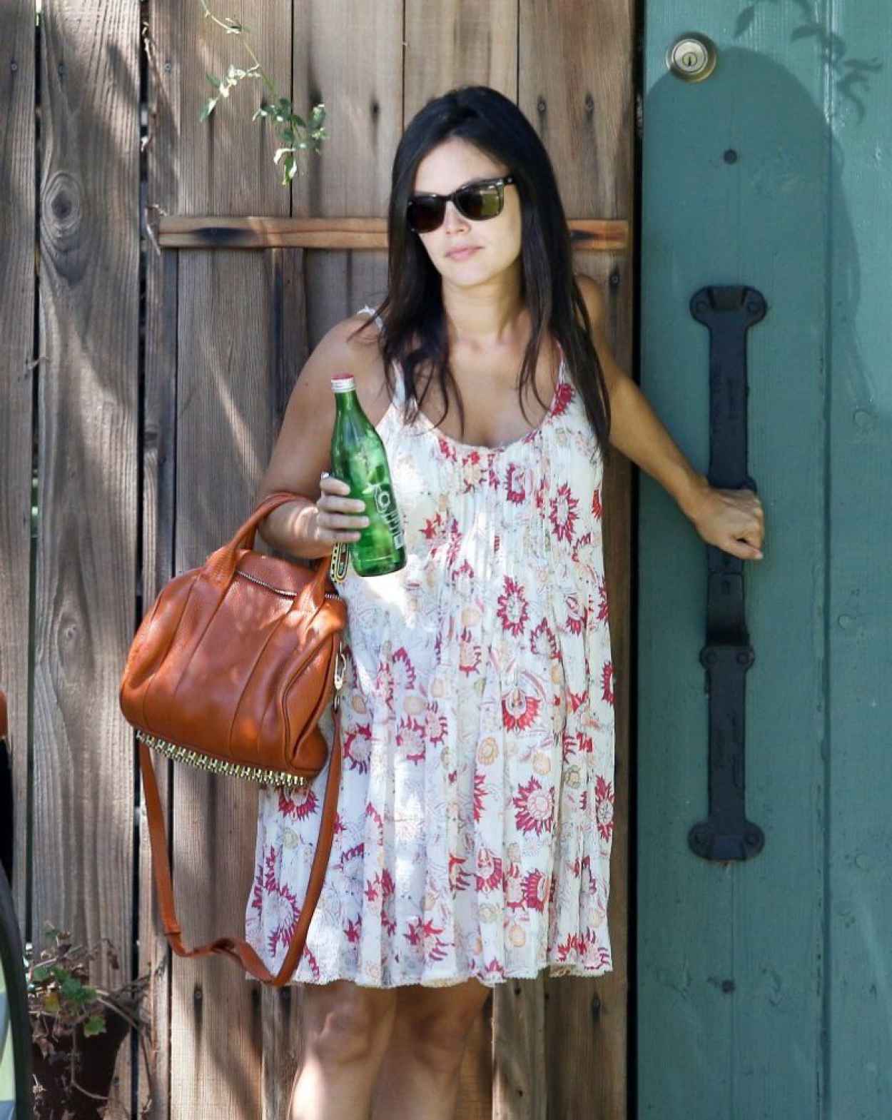 Rachel Bilson Wearing Summer Dress - Visiting a Friend in LA - August 2015-1