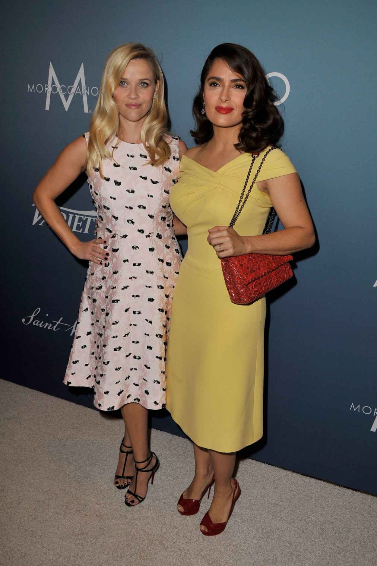 Reese Witherspoon Salma Hayek Varietys Power Of Women Luncheon In Beverly Hills October