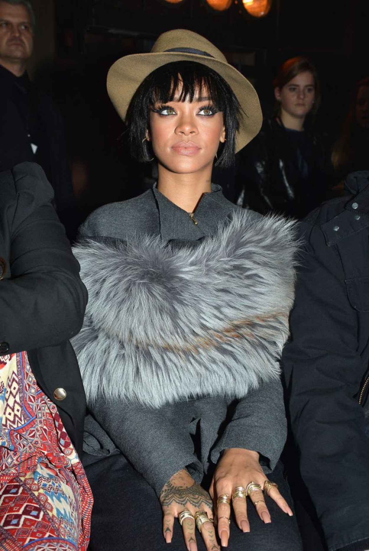 Rihanna In Paris Lanvin Fw 2015 2015 Fashion Show In Paris