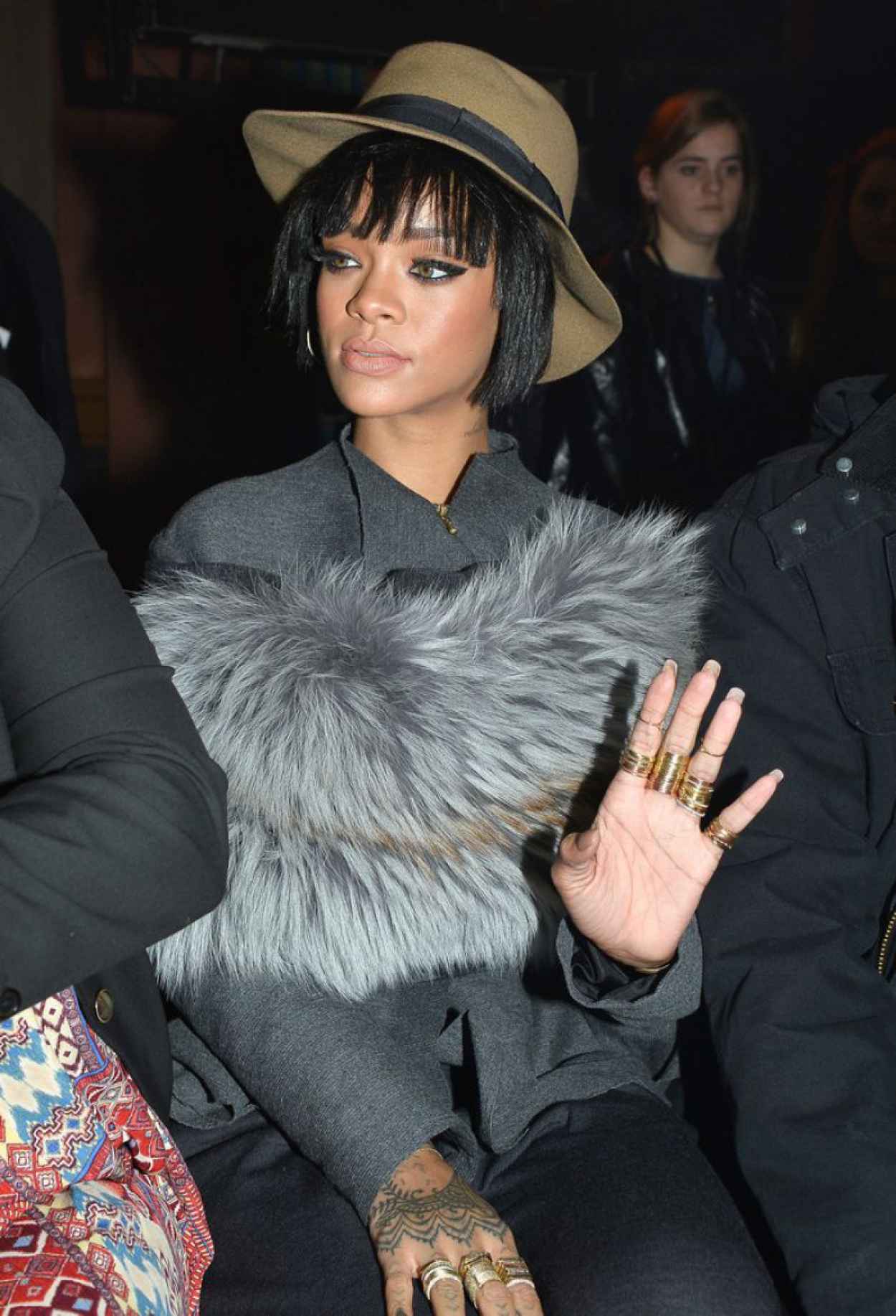 Rihanna In Paris Lanvin Fw 2015 2015 Fashion Show In Paris