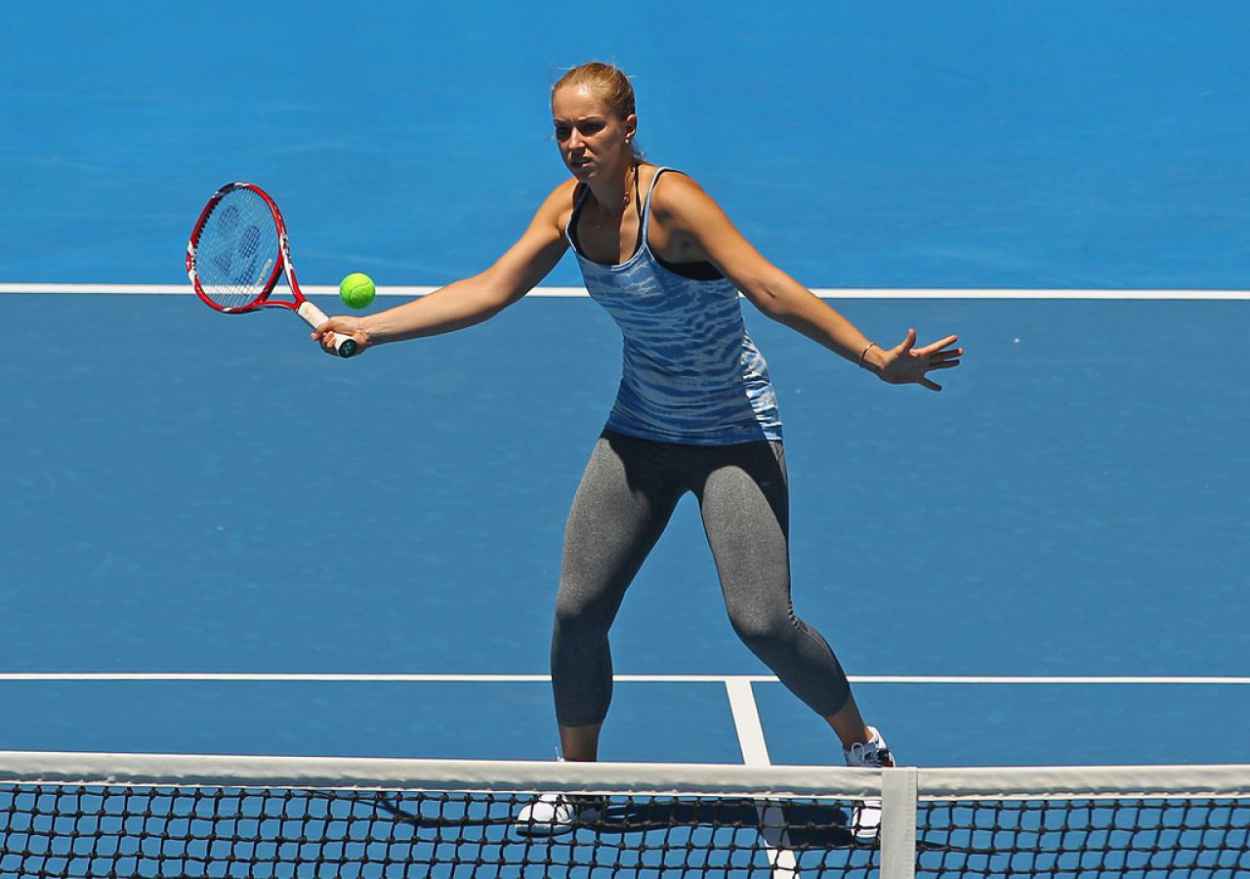 Sabine Lisicki – Practice Session in Melbourne, January 2015 – celebsla.com