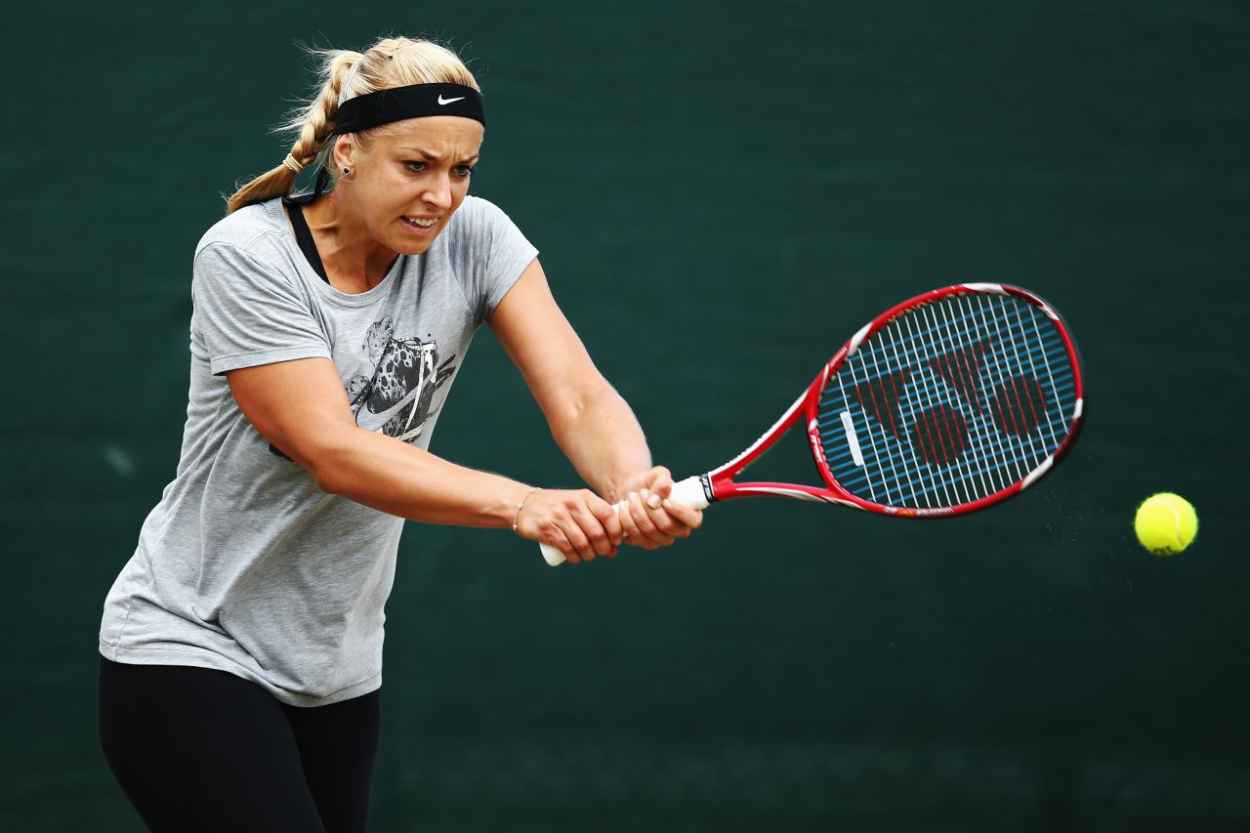 Sabine Lisicki Wimbledon Tennis Championships 2015 Practice session on