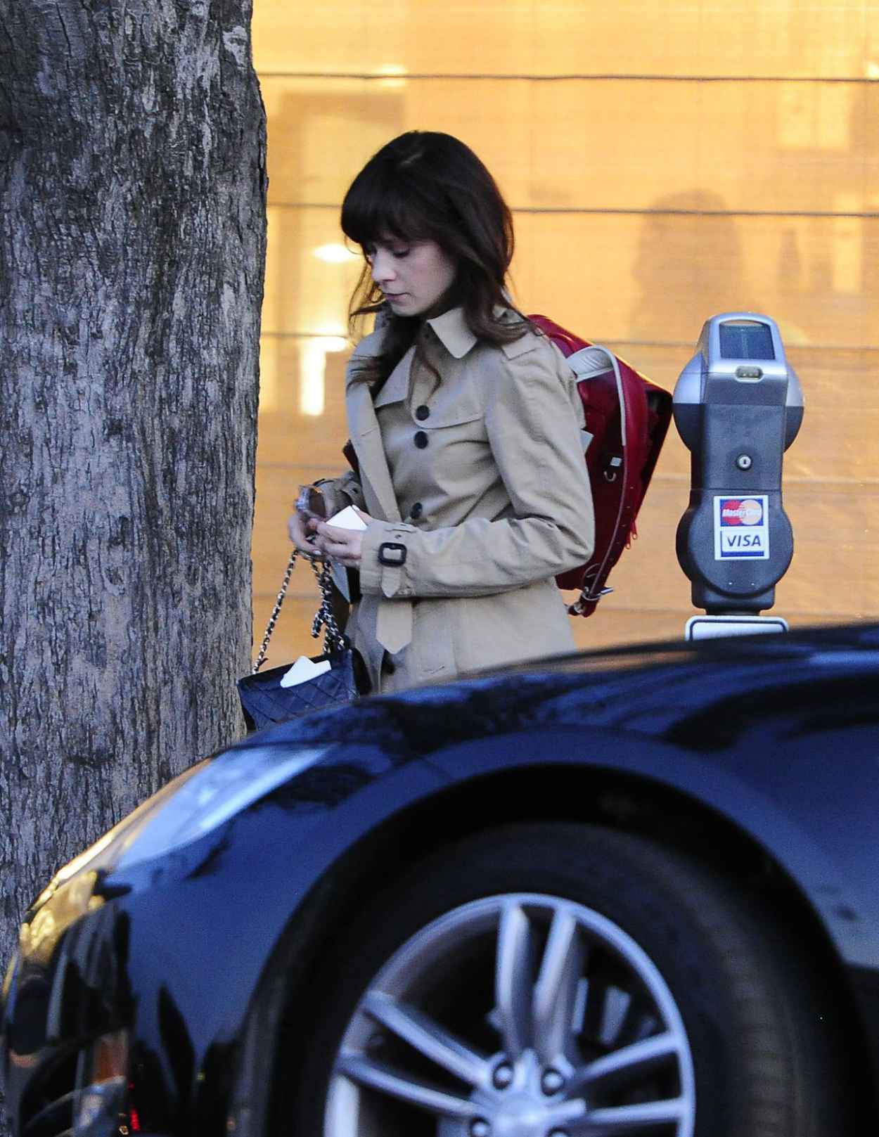 Zooey Deschanel Leaving Hair Salon in Beverly Hills, March 2015